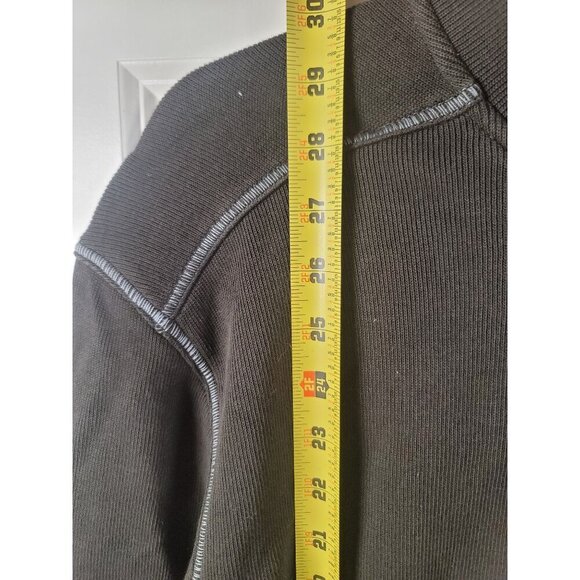 Tommy Bahama 1/4 Zip Relax Deluxe Black Pullover Sweatshirt L - Picture 7 of 12